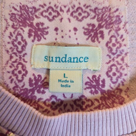 Sundance Bandana Sweatshirt Maebelle Pullover Sz Large Pink Embroidered $128 - Picture 6 of 15